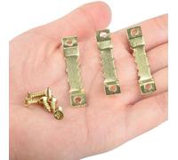 ieron 50 Pcs Sawtooth Picture Frame Hanging Hangers Double Hole with Screws, for Artwork Home Decoration Creative Picture Frame Hanging (Gold)