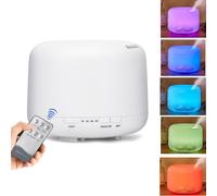 ieron 500ml Humidifier Cool Mist Diffuser 7 LED Light Low Noise Waterless Safety Setting with Remote Controller for Skincare Bedroom Home-UK