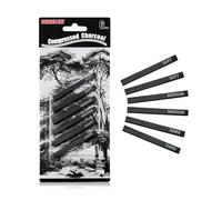 Ieron 6 Pcs Square Graphite Material Sticks Square Compressed Charcoal Sticks Drawing Pencils Set for DIY Drawing Crafts, Sketching, Shading, Beginners and Artists