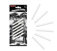 Ieron 6 Pcs White Drawing Pencils Compressed Graphite Sticks, Square Charcoal Pencils for DIY Drawing Crafts, Sketching, Shading, Beginners and Artists