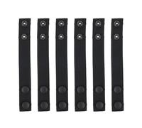 Ieron 6pcs Belt Loops Nylon Service Belt Holder With Double Snaps Elastic Belt Holder For Tactical Gear Accessories (Black)