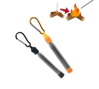 ieron Bellows 2pcs Portable Bellows Tube Pocket Stainless Steel Telescopic Pipes Fire Blower with Buckle for Fireplace Barbecues Camping Outdoor