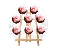 ieron Donut Display Stand Acrylic Donut Wall Holder with Wood Rack for Party Wedding Entertain Dessert Shop