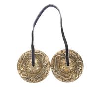 Ieron Dragon Embossed Meditation Cymbal Bell, Yoga Meditation Chimes, Tibetan Tingsha Cymbals with Storage Bag for Healing and Mindfulness Meditation Bell