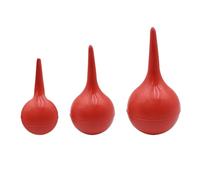 Ieron Ear Syringe Bulb Durable Rubber Ear Washing Sucker Bulb Syringe Aspirator, Gentle Ear Cleaning with Ear Shower, Rubber Suction Squeeze Bulb 30ml 60ml 90ml (Red)