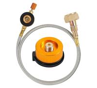 Ieron Gas Cartridge Adapter, Camping Gas Stove Adapter Valve Cartridge Adapter Gas Bottle Adapter for LPG, Propane Filling, Flat Cylinder, Bottle Adapter