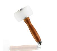 ieron Leather Nylon Mallet, T-Shape Wooden Handle Carving Hammer Leathercraft Hammer for DIY Craft Stamping Sew Club Cowhide Tool