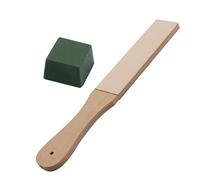 Ieron Leather Strop Kit (280 mm x 40 mm) with 33g Polishing Paste and Scraper Block for Precision Sharpening and Honing of Knives and Cu-tting Tools