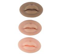 ieron Pack of 3 Tattoo Practice Lips - Realistic Silicone Lip Models for Semi-Permanent Makeup Training