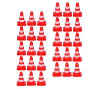 Ieron Pack of 30 Mini Pylons Miniature Traffic Cones Warning Cones Marking Cones Road Barrier Cones Pylons for Model Making Football Training Road Safety Markers