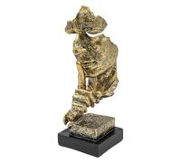 Ieron Ponder Statue - Silence is Gold Abstract Art Statue, Modern Home Ornament, Study Office Shelf Table Decoration, Handcrafted Silent Men Figurine, Gold
