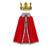 Ieron Prince Cosplay Set 2 Pieces, Halloween Prince Costume, Christmas Costume, Stage Show, Prince Crown, 80cm Boy Grils Set, Suitable For Height 90-135cm