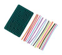 Ieron Push Pull Wave Silicone Calm Sensory Board Stress Relief Quiet Sensory Board Comes With Portable Travel Bag And 20 Colorful Ropes Green