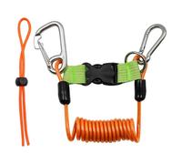 Ieron Scuba Diving Lanyard, Stainless Steel Spring Rope, Retractable Rope Diving Camera Lanyard for Diving Camera, Diving Light, Underwater Photography Gear, Secure and Durable