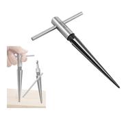 ieron Tapered Reamer, 1/8" / 3mm - 1/2" / 13mm Straight Flute T Handle Taper Reamer Set, T Shape Handle Tool for Wood Plastic, Carbon Steel
