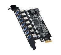 ieron USB 3.2 7 Port Front Controller Adapter Card, 7 Port PCI-E Express Expansion Card, Internal PCIe USB Card Connect 7 Devices Expanded for Window XP/7/8/10/11/LINUX Plug and Play