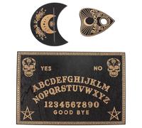 ieron Wooden Ouija Board Set Classic Talking Boards with Planchette, Metaphysical Message Spirit Board Wiccan Gifts for Witchcraft Supplies Gifts Black