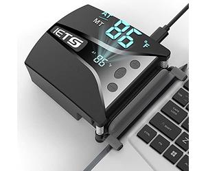 IETS GT202UB vacuum laptop fan cooler With temperature display, intelligent temperature measurement cooling, 13 wind speed (2600-5000RPM turbo fan),Perfect for Rapid Cooling of gaming laptop