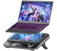 IETS GT300 Upgraded Laptop Cooling Pad with Adjustable Stand, Turbo Boosted Cooler for Rapid Cooling 10-17inch Gaming Laptop, Flexible Sealing Ring，Featuring Air Filtration and USB Hub