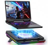IETS GT600 RGB Laptop Cooling Pad with Giant Turbo Fan (5.5" Diameter), Sealed Foam for Fast Cooling, Laptop Cooler