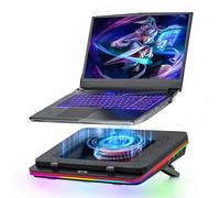IETS Supercharged Laptop Cooling pad with Continuously Variable Speed turbofan,Seal Foam for Rapid Cooling 13-19inch Gaming Laptop,Air Filtration,RGB and USB Hub,Powerful Laptop Cooler