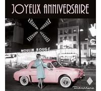 IETSCPMD15021 Happy Birthday Card for Renault Dauphine Moulin Rouge Paris - Official Licence for Auto Passion & Collections Retro Vintage - with White Envelope Size 15 x 15 cm - Made in France