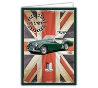 IETSCPXL-19651 MAXI LARGE CARD XL 22 x 31 cm TRIUMPH TR3 1962 Official Licence British Motor Heritage Automobile Classic Car - Interior 44 x 31 cm with Envelope - Retirement Birthday