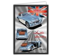 IETSCPXL-19652 MAXI LARGE CARD XL 22 x 31 cm Austin HEALEY 3000 MKII Official Licence British Motor Heritage Automobile Classic Car - Interior 44 x 31 cm with Envelope - Birthday Departure
