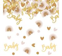 IETWATE 120PCS Baby Shower Decorations Neutral, Baby Shower Table Decorations Confetti Rainbow and Heart, Baby Gender Reveal Decoration Confetti Glitter, Baby Shower Favours Confetti Pink