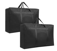 IETWATE 2PCS Large Storage Bags, 1680D Thicken Oxford Moving Bags Extra Large Strong, 100 x 55 x 26CM Waterproof Laundry Bags with Zips, Large Capacity Clothes Storage Bag, for Moving House