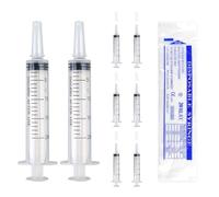 IETWATE 8PCS 20ml Syringe, No Needle Syringes, Plastic Syringe 20ml with Cap, Sterile Individually Packaged, for Liquid Measuring Scientific Labs Pets Feeding and Plant Watering