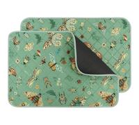 IEUUMLER Reusable Dog Training Pads, 2 Pack Washable Puppy Pads, Super Absorbent Insect Pattern Waterproof Washable Pee Pads for Dogs, Fast Drying Pet Training Pads for Potty Bed EU014