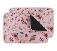 IEUUMLER Reusable Dog Training Pads, 2 Pack Washable Puppy Pads, Super Absorbent Insect Pattern Waterproof Washable Pee Pads for Dogs, Fast Drying Pet Training Pads for Potty Bed EU014