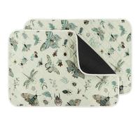 IEUUMLER Reusable Dog Training Pads, 2 Pack Washable Puppy Pads, Super Absorbent Insect Pattern Waterproof Washable Pee Pads for Dogs, Fast Drying Pet Training Pads for Potty Bed EU014