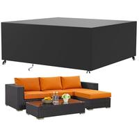 IEUUUB Garden Sofa Couch Cover 100x60x60cm Outdoor Rattan Corner Furniture Covers 2-3 Seater Bench Cover Corner Sofa Cover for Chair and Table Outdoor Rattan Sofa Cover Rectangular