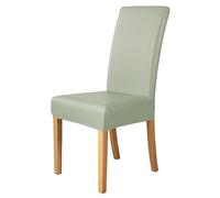 iEventStar PU Faux Leather Waterproof Stretch Dining Chair Cover Chair Protect Slipcover (Light Green, 4)