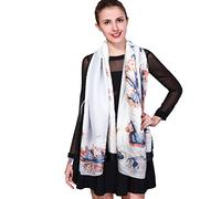 iEverest Luxury Silk Scarf Mulberry Silk Scarves for Women Square Scarf Long Scarf for All Seasons 2018 (Flover)(Size: 190*100 cm)
