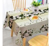 iEvery Floral Tablecloth Wipe Clean 140x180cm, Wipeable Rectangular Table Cloth Waterproof Stain-Resistant Polyester Table Cover for 4-6 Seater Dining Kitchen Patio Garden Party Outdoor Home Decor