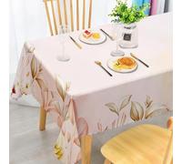 iEvery Floral Tablecloth Wipe Clean 140x240cm, Wipeable Rectangular Table Cloth Waterproof Stain-Resistant Polyester Table Cover for 6-8 Seater Dining Kitchen Patio Garden Party Outdoor Home Decor