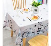 iEvery Floral Tablecloth Wipe Clean 140x300cm, Wipeable Rectangular Table Cloth Waterproof Stain-Resistant Polyester Table Cover for 10-12 Seater Dining Kitchen Patio Garden Party Outdoor Home Decor