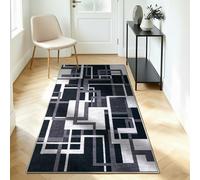 iEvery Washable Bedroom Beside Rug 80x150 cm - Printed Area Rugs for Hallway Non-Slip - Modern Geometric Style Soft Short Pile Floor Carpet for Living Room Entryway Kitchen Office Dining Room