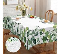 iEvery Wipe Clean Tablecloth Rectangular 110x140cm, Eucalyptus Floral Wipeable Table Cloth Polyester Waterpoof Washable Table Cover for Home Dining Kitchen Party Outdoor