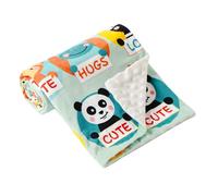 iEvolve Baby Blanket Ultra Soft Double Layer with Dotted Backing Receiving Blankets Toddler Baby Nursery Bed Blankets Shower Gifts(Zoo,110 * 150cm)
