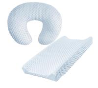 iEvolve Nursing Pillow Cover Breast feeding Pillow Support Positioner lounger cover for Baby Boy Girl, Cover Only(BabyBlue)
