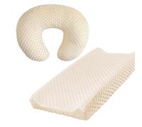 iEvolve Nursing Pillow Cover Breast feeding Pillow Support Positioner lounger cover for Baby Boy Girl, Cover Only(LightBeige)