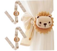 Iewroyt Curtain Tie Backs 2Pcs Cute Curtain Holdbacks, 31.5'' Ties Decorative Animal Holders for Drapes Mosquito Net Nursery Room Decor
