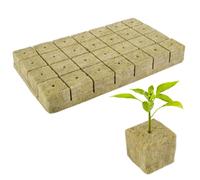 Iewroyt Rockwool Cubes, 28PCS 1.6" Rock Wool Planting Cubes, Breathable Good Water Absorption Grow Sponges for Hydroponics Soilless Cultivation, Hydroponic Pods