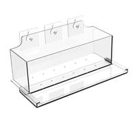 Iewroyt Window Planter Box Transparent Suction Cup Planter Acrylic DIY Wall 3x3x3in Decorative Clear for Home Office Balcony, Square