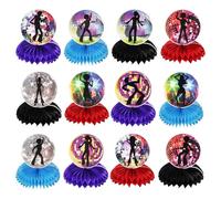 iewrtcin 12 Pcs 80s Disco Party Table Decorations 70s Disco Honeycomb Centerpieces Back to 70s Honeycomb Centerpieces Colorful Party Favors Paper Decor for Kids Adults 90s Decorations