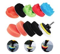 iewrtcin 12 Pieces Polishing Pads Kit,80 mm Polishing Pads, Drill Polishing Pad Car Polishing Pad for Auto Car Polishing, Sanding, Waxing